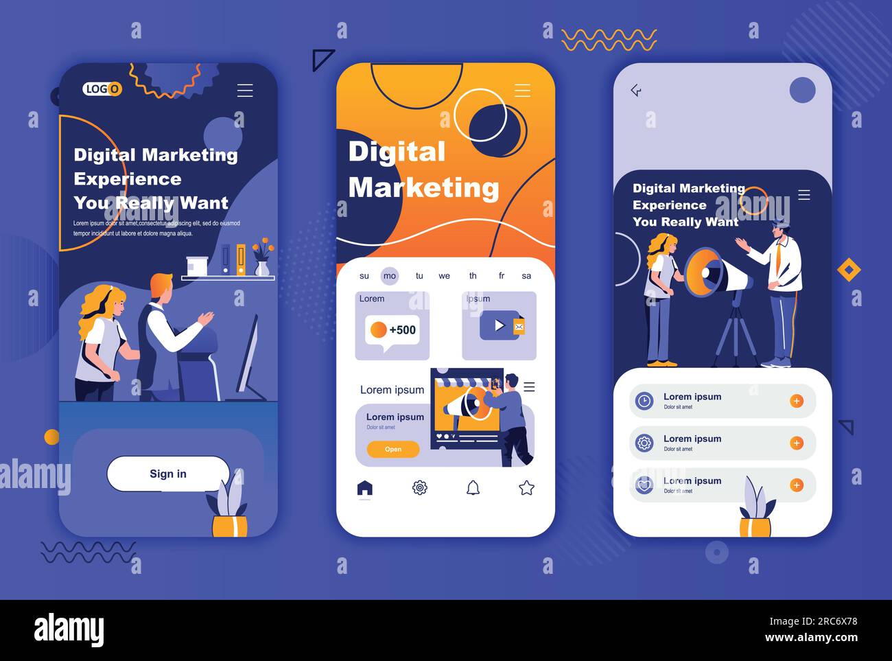 Digital marketing unique design kit for social networks stories