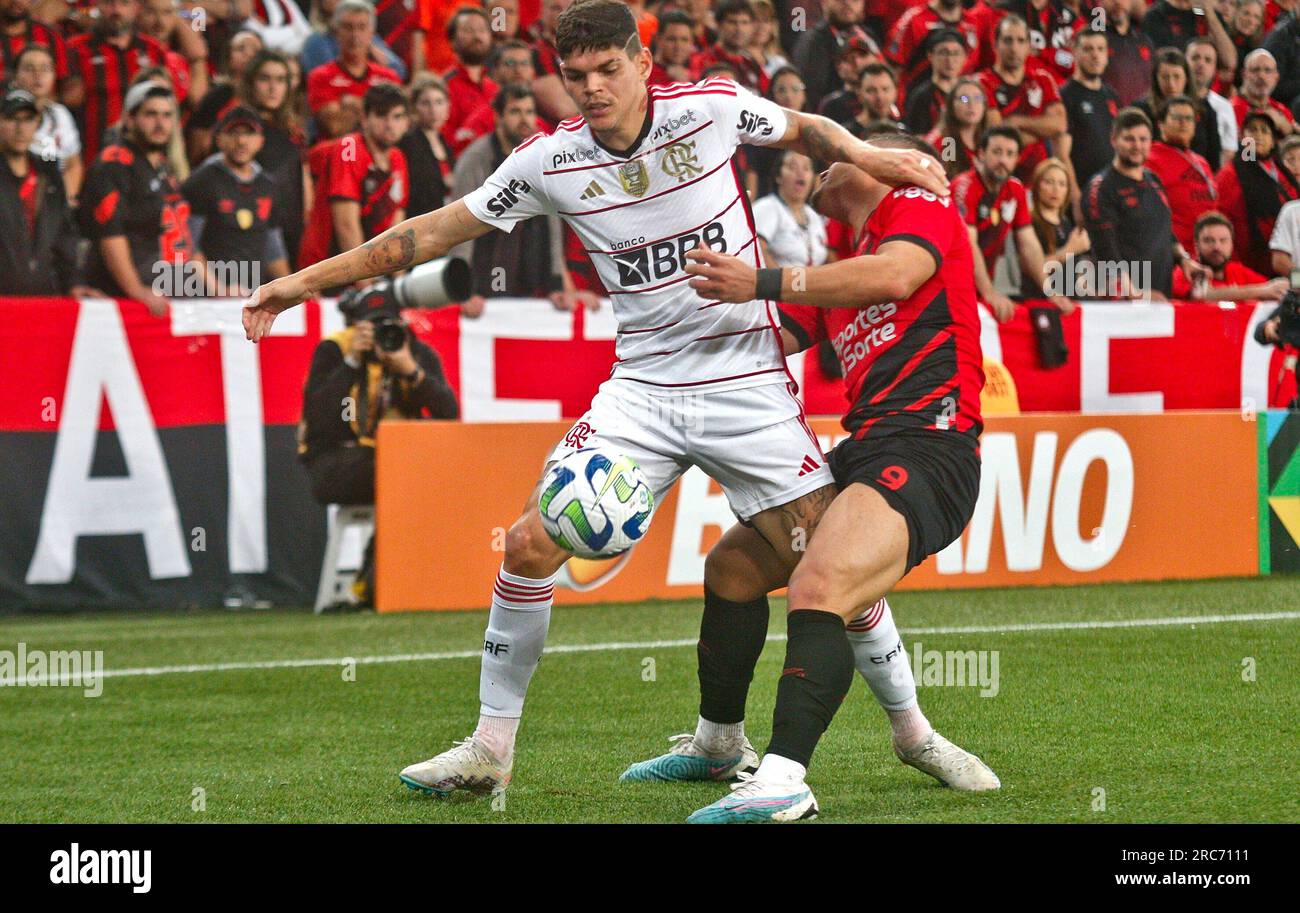 CURITIBA (PR) - 12/07/2023 - Copa do Brasil 2022 / Futebol - ATHLÉTICO (PR)  X FLAMENGO (RJ) Copa do Brasil 2023, quartas de final jogo 2 de 2, na noi  Stock Photo - Alamy