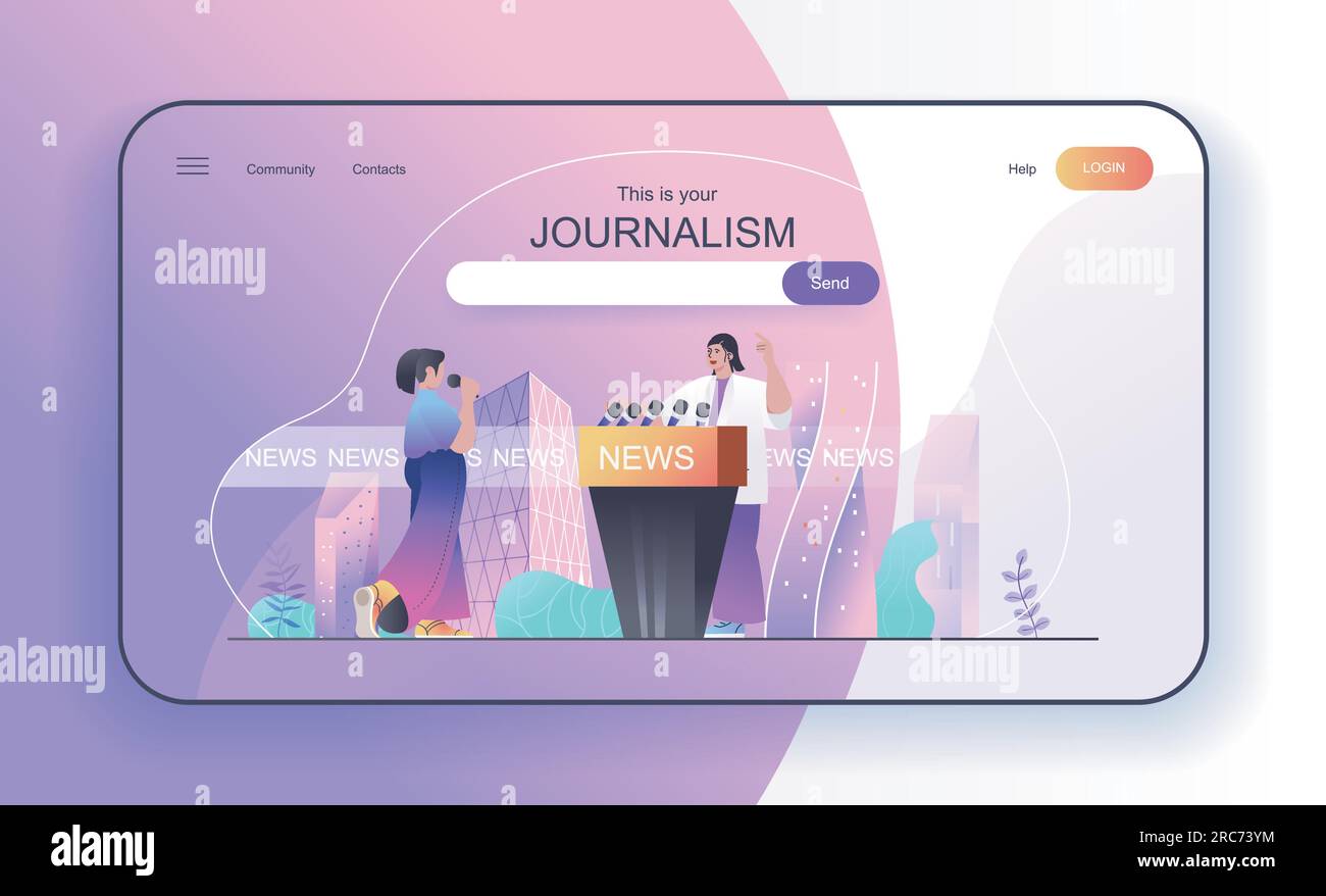 This is your Journalism concept for landing page. Journalist takes