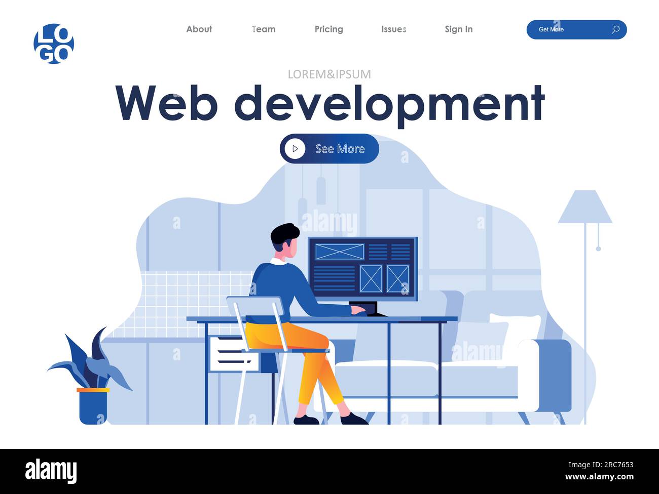 Developer header Stock Vector Images - Alamy
