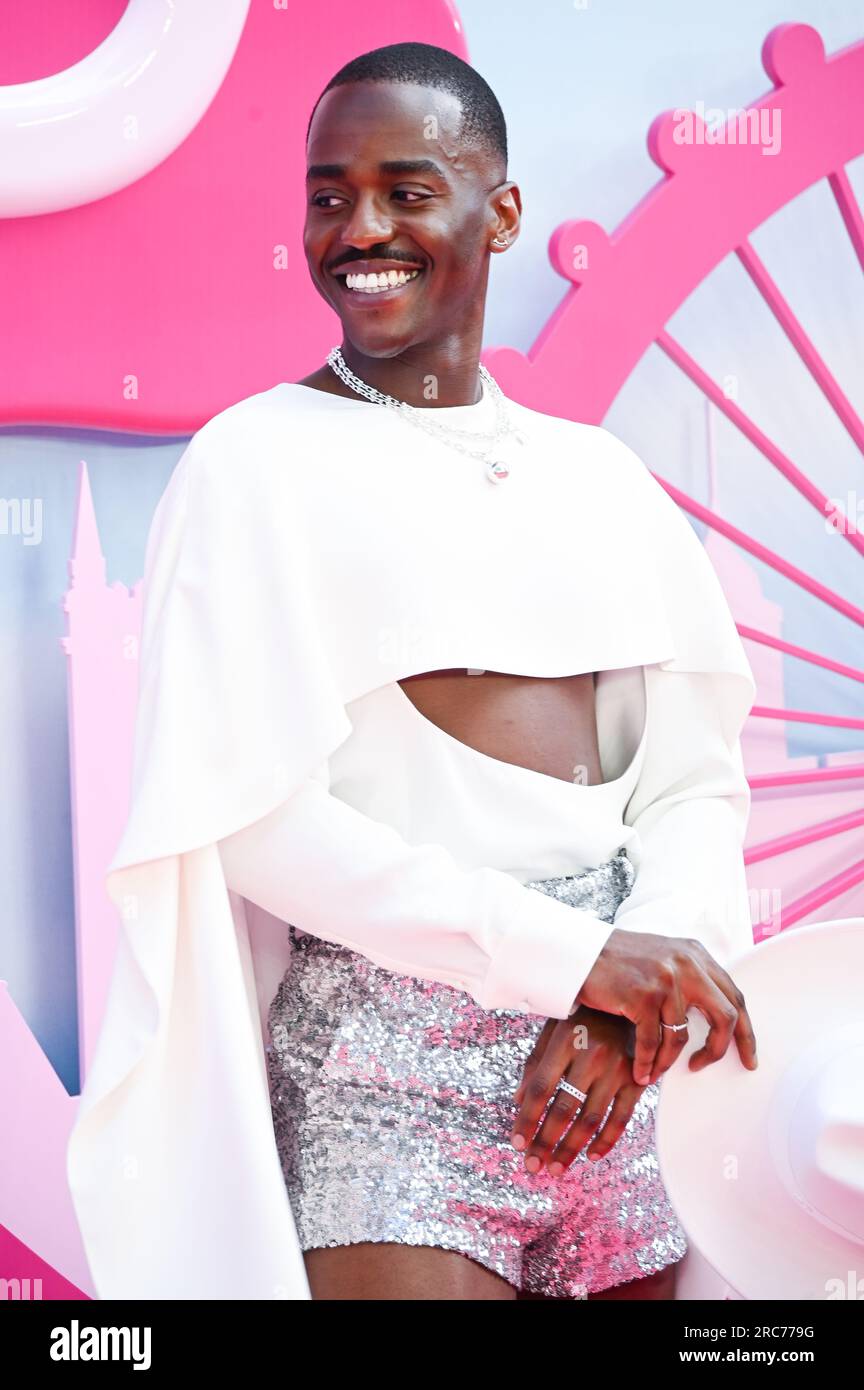 Cineworld Leicester Square, London, UK. 12th July, 2023. Ncuti Gatwa attends the European premiere of Barbie, London, UK. Credit: See Li/Picture Capital/Alamy Live News Stock Photo