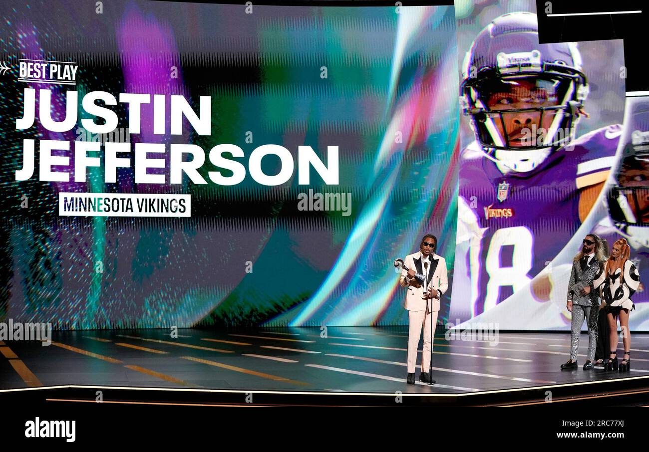 Professional NFL football player Justin Jefferson, of the Minnesota
