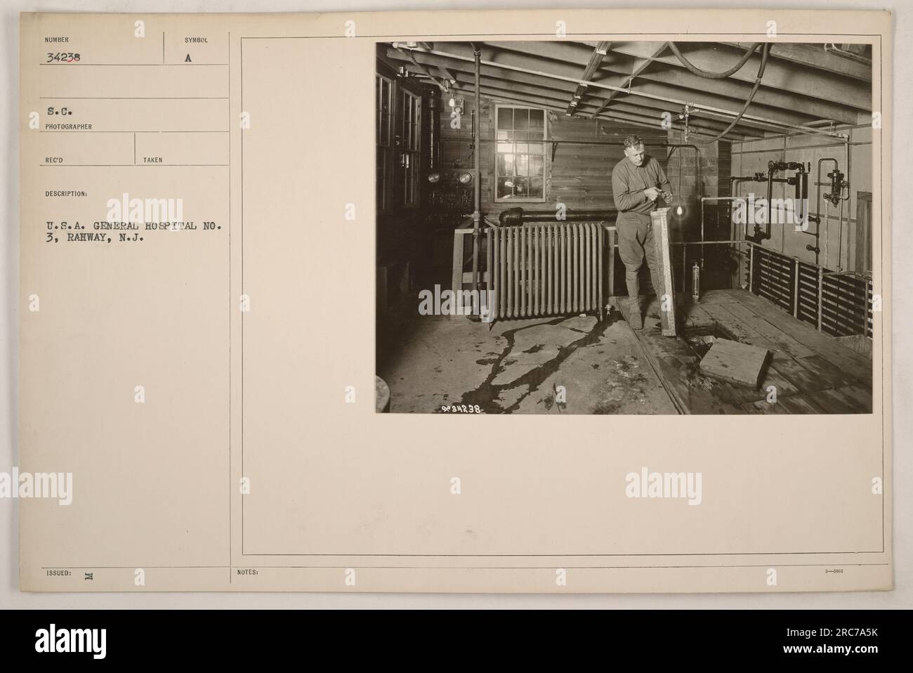 An American soldier undergoing medical treatment at U.S.A. General