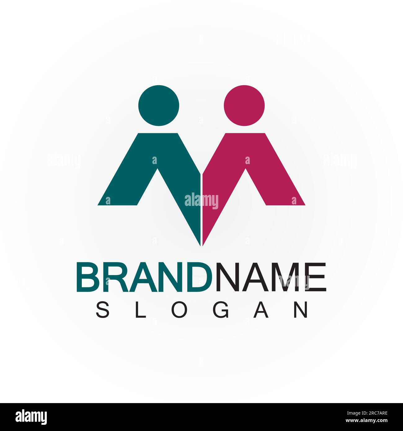 M Letter people concept Logo Template Vector Illustration Stock Vector