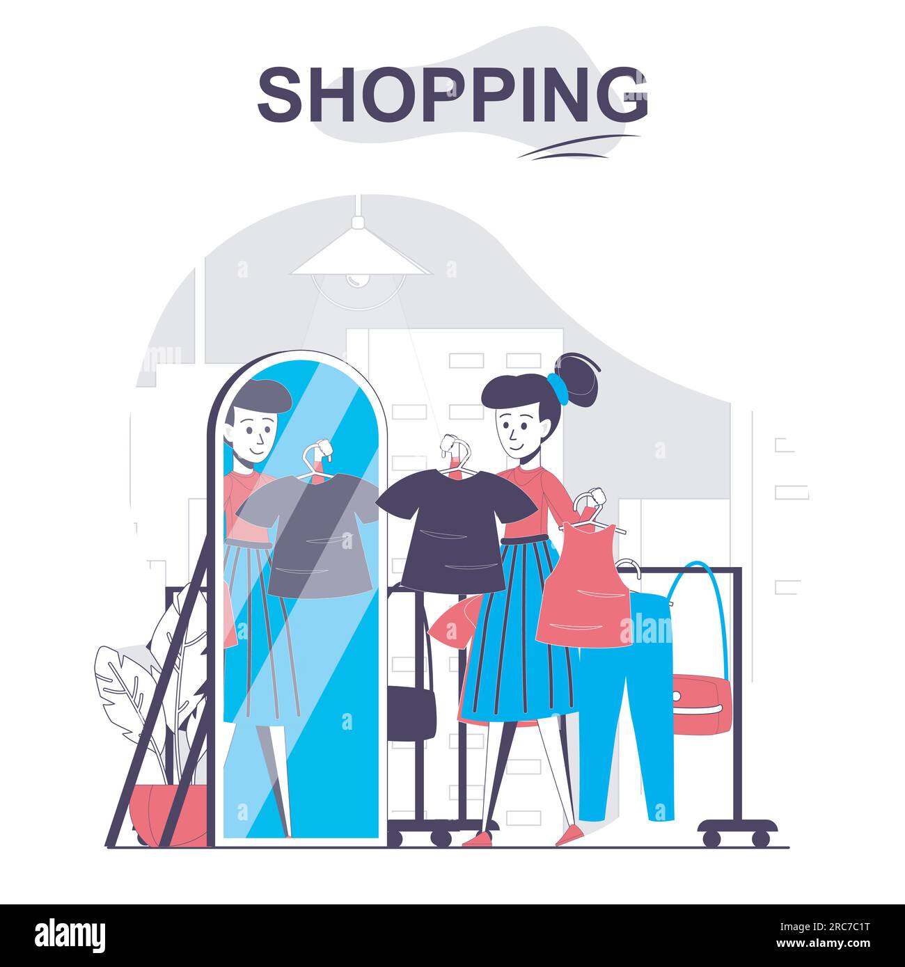 Personal shopper. Shop assistant, fashion stylist vector illustration. Flat  women characters. Fashion store and female buyers with shopping bags. Shopper  personal, clothing and shoes Stock Vector Image & Art - Alamy