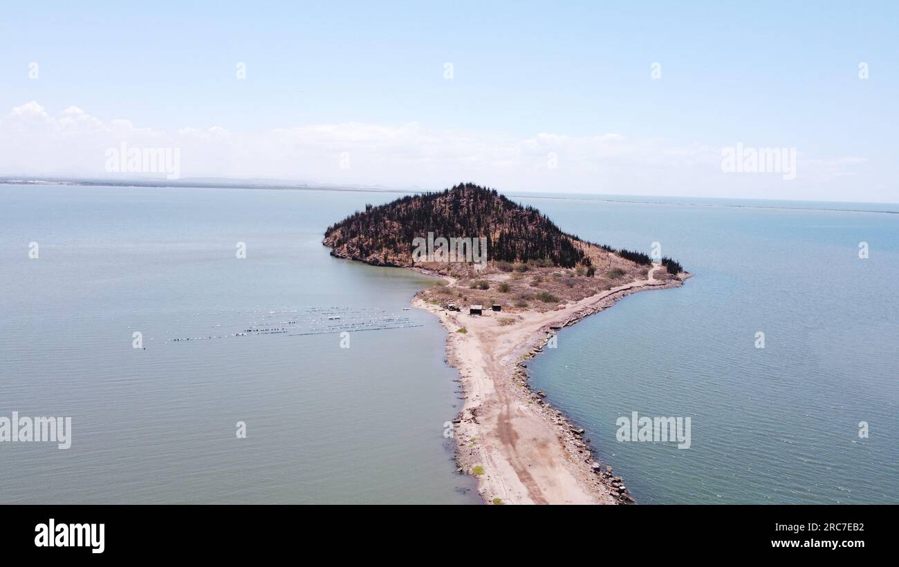 DRONE PHOTOGRAPHY IN GUAYMAS SONORA MEXICO Stock Photo