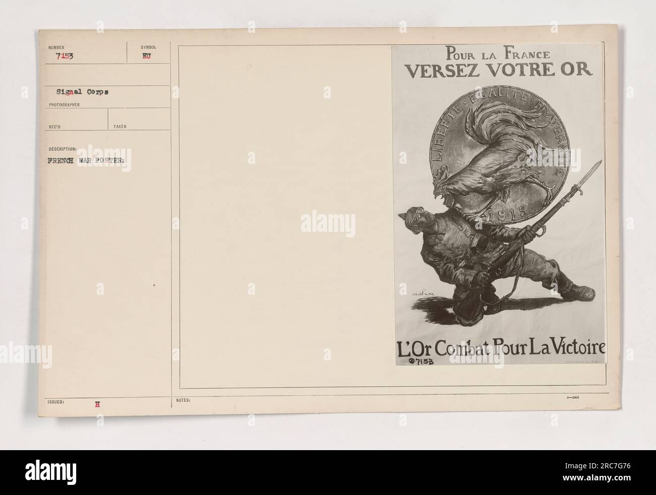 Affiche Propagande "Pour La France Versez Votre Or" - MILITARIA - Occasion