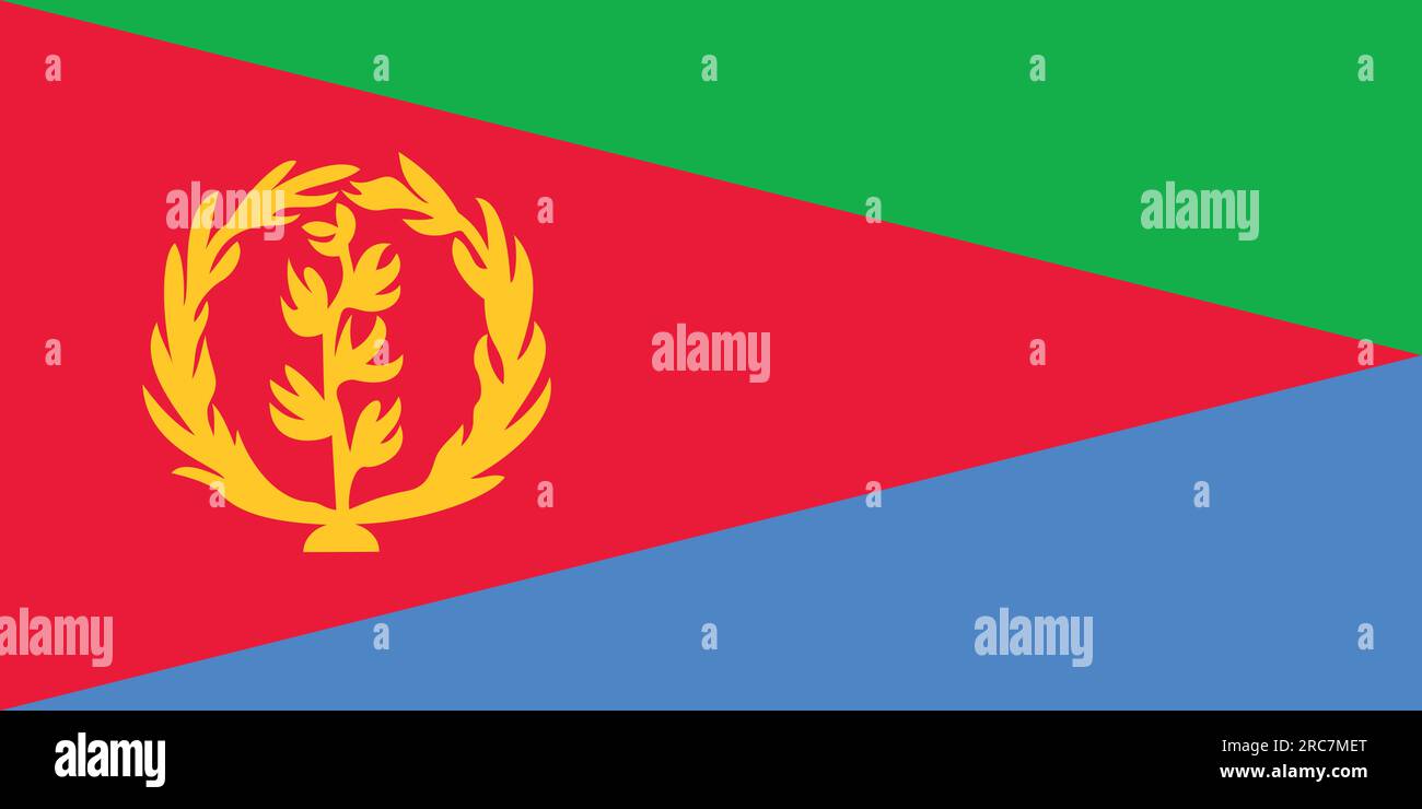 Flag of Eritrea - Vector illustration. Stock Vector