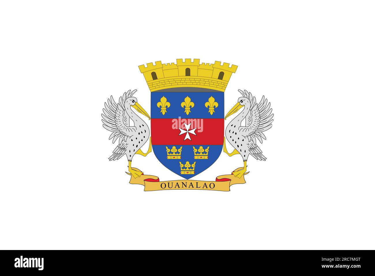 Flag of Saint Barthelemy - Vector illustration Stock Vector Image & Art ...
