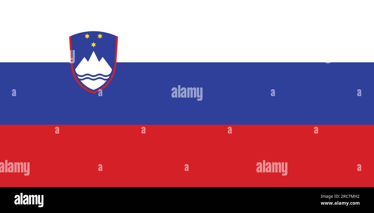 Flag of Slovenia - Vector illustration Stock Vector Image & Art - Alamy