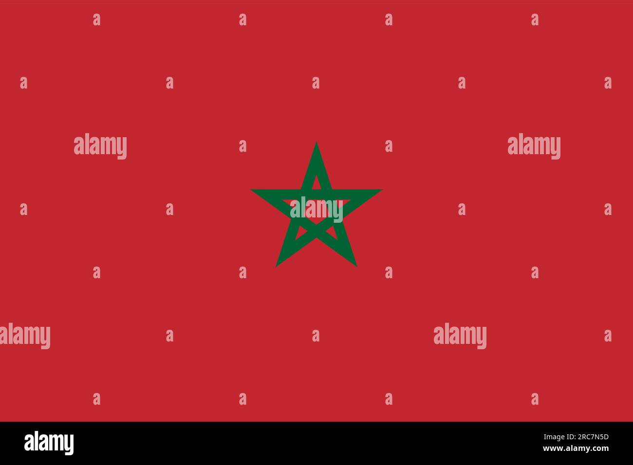 Flag of Morocco - Vector illustration. Stock Vector
