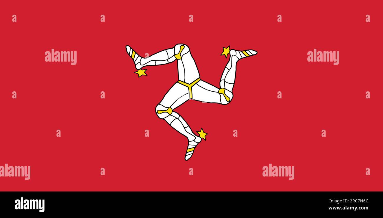 Flag of Isle of Man - Vector illustration Stock Vector Image &amp; Art - Alamy