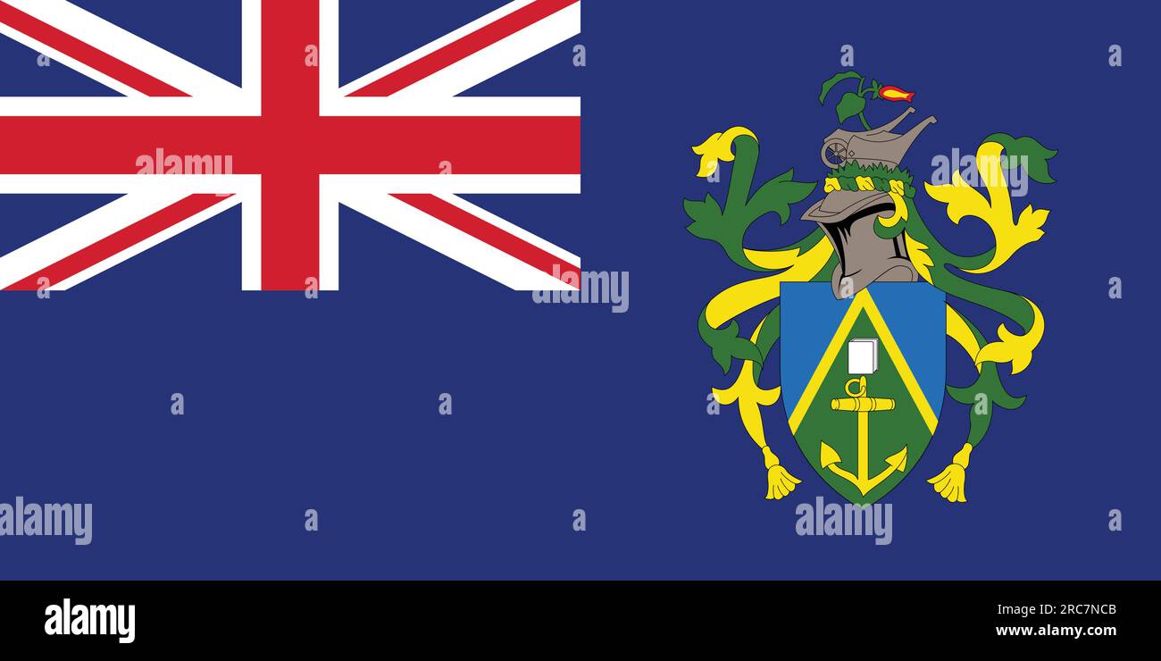 Flag of Pitcairn Islands - Vector illustration. Stock Vector
