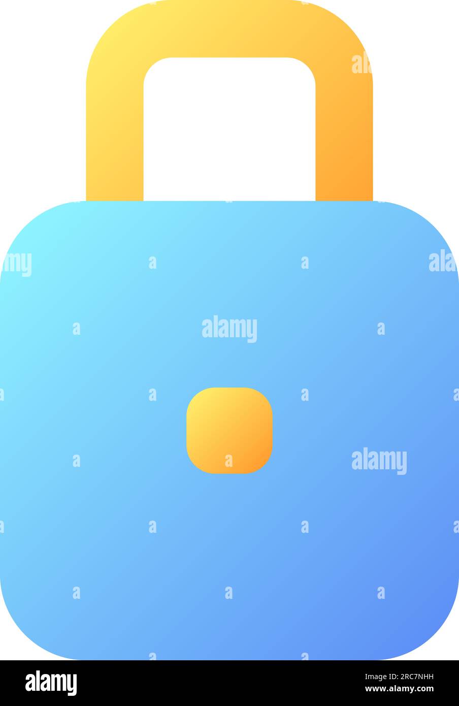 Padlock pixel perfect flat gradient color ui icon Stock Vector