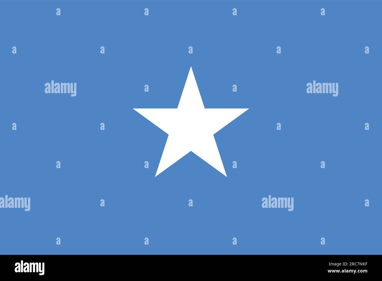 Flag of Somalia - Vector illustration. Stock Vector