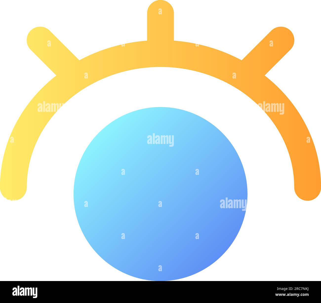 Eye pixel perfect flat gradient color ui icon Stock Vector