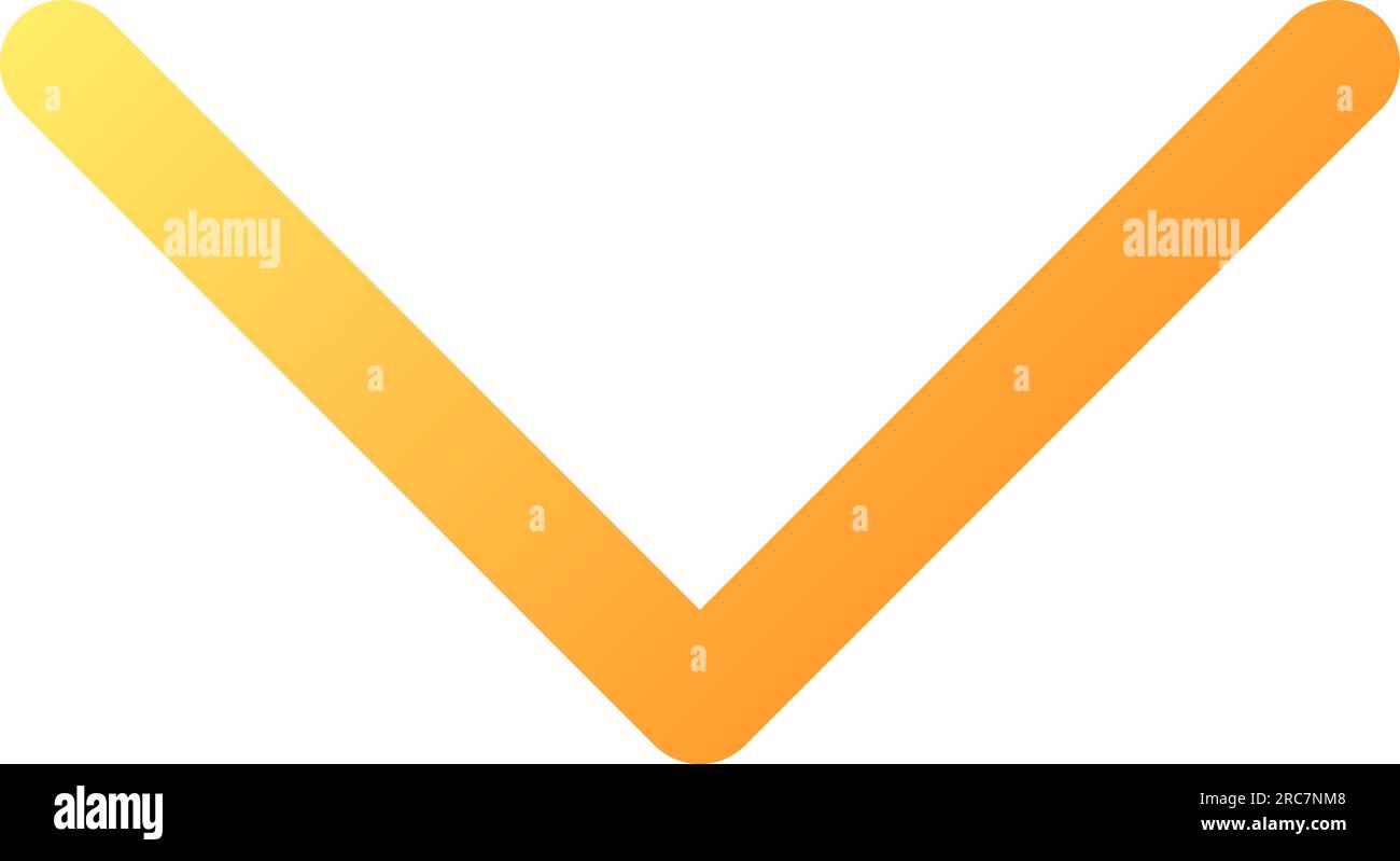 Scroll down pixel perfect flat gradient color ui icon Stock Vector