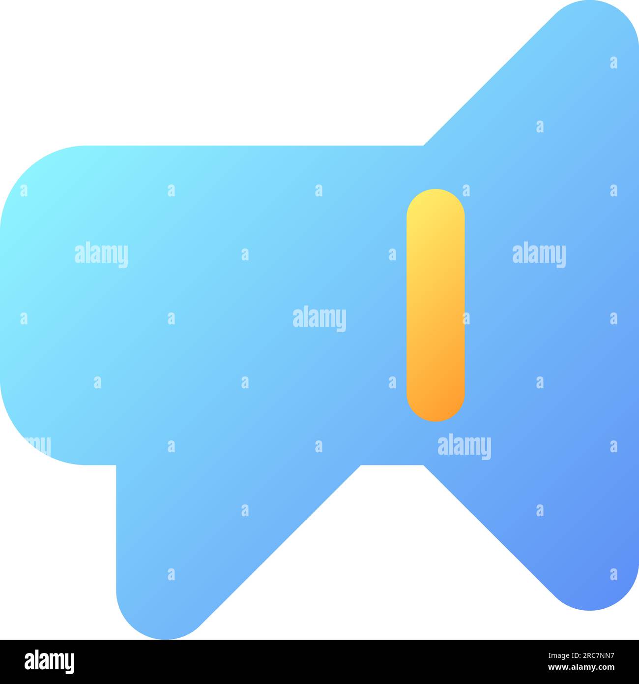 Bullhorn pixel perfect flat gradient color ui icon Stock Vector Image ...