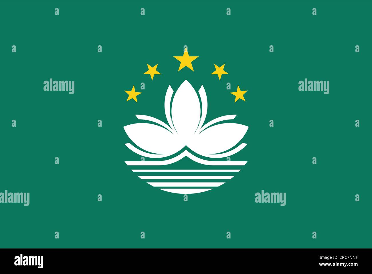 Flag of Macau - Vector illustration. Stock Vector