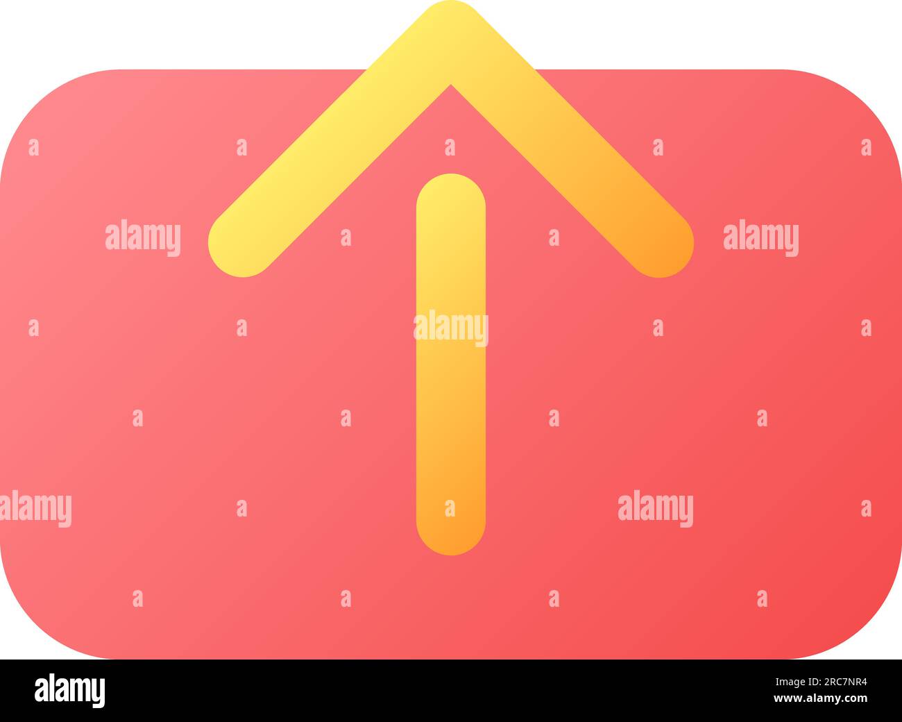 Upload pixel perfect flat gradient color ui icon Stock Vector