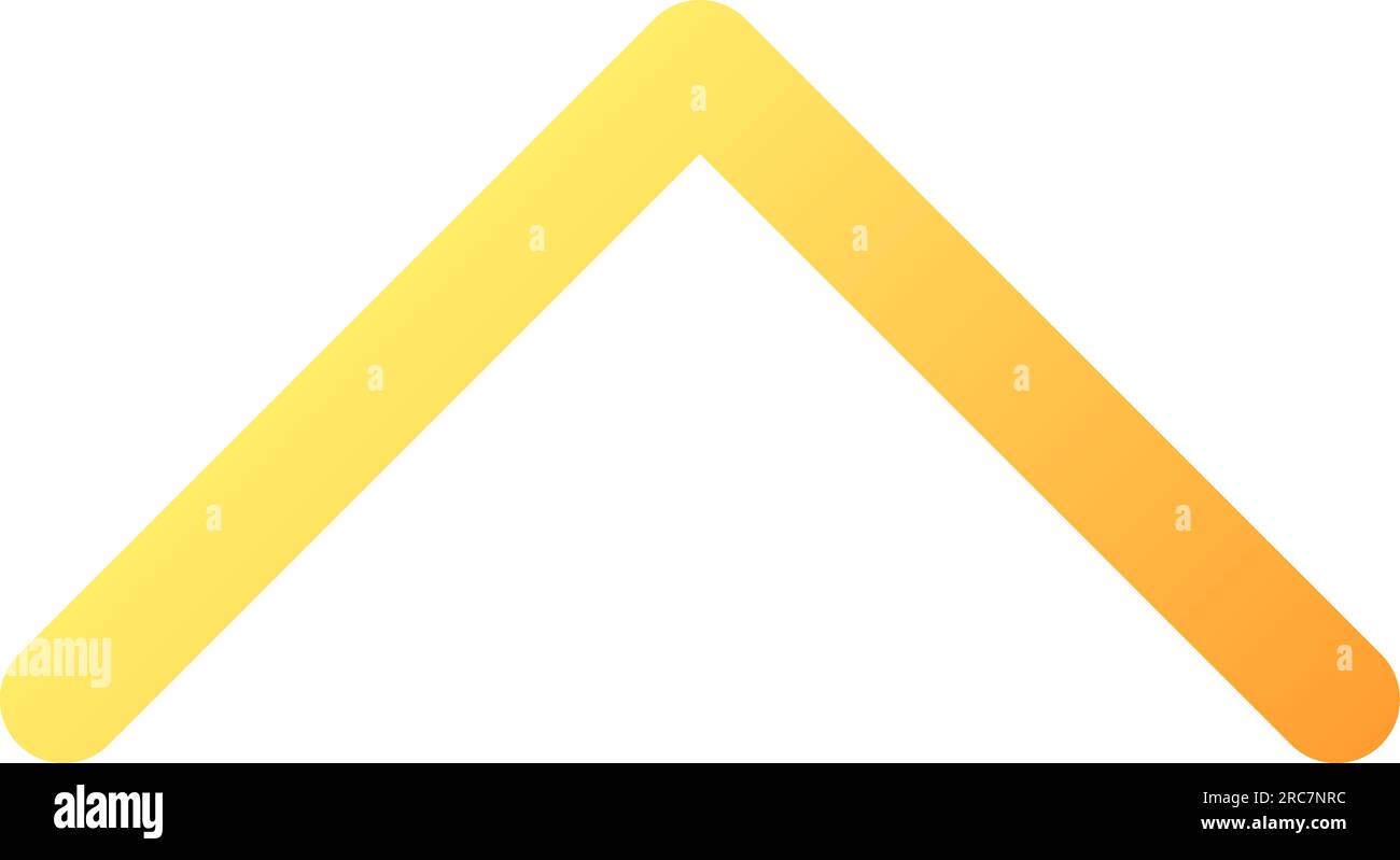Scroll up pixel perfect flat gradient color ui icon Stock Vector