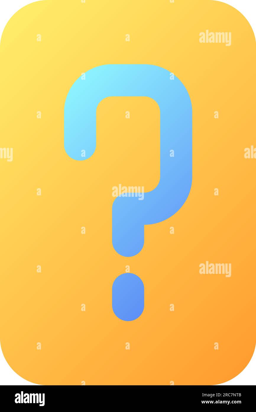 FAQ pixel perfect flat gradient color ui icon Stock Vector