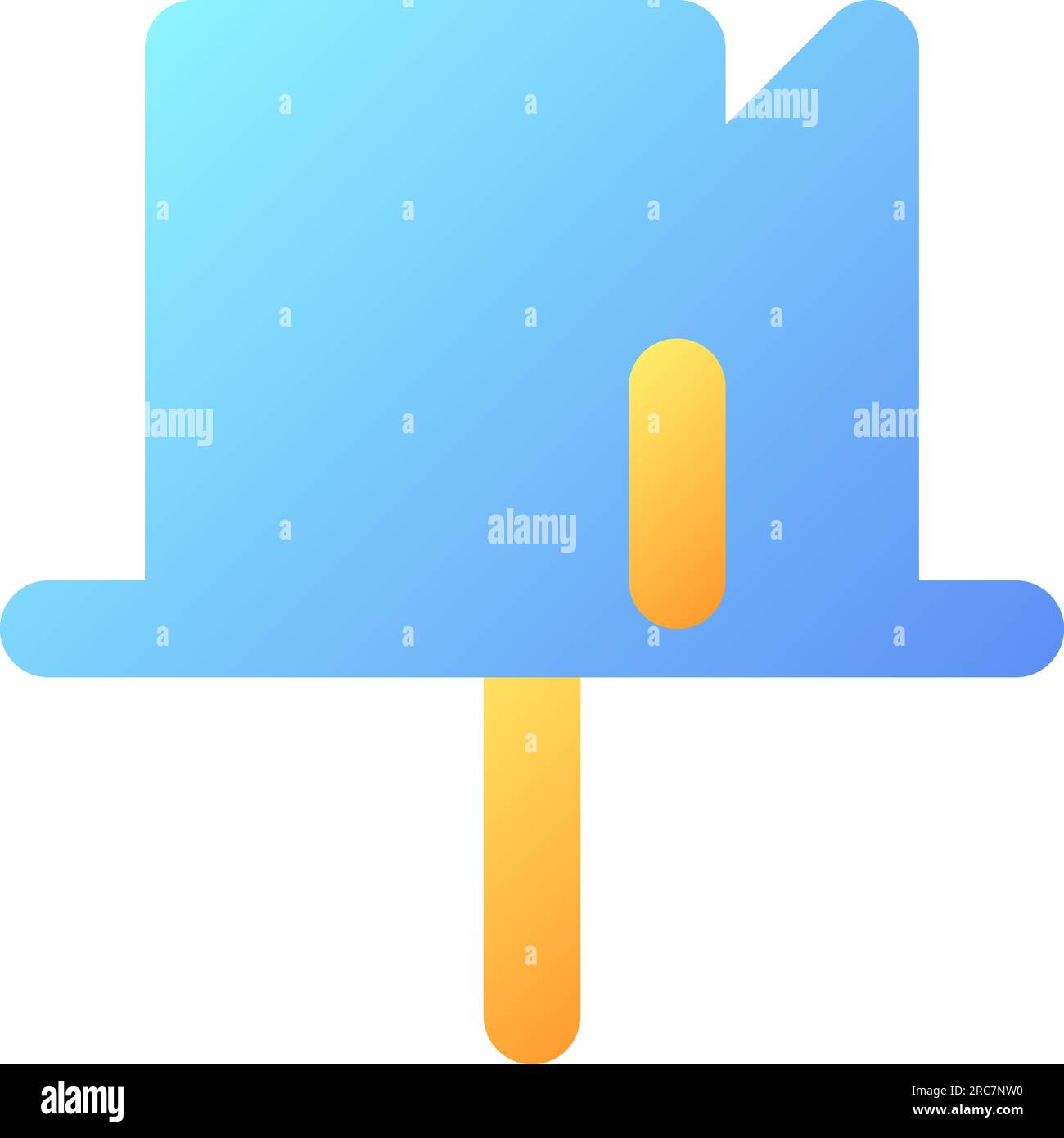 Attached message pixel perfect flat gradient color ui icon Stock Vector
