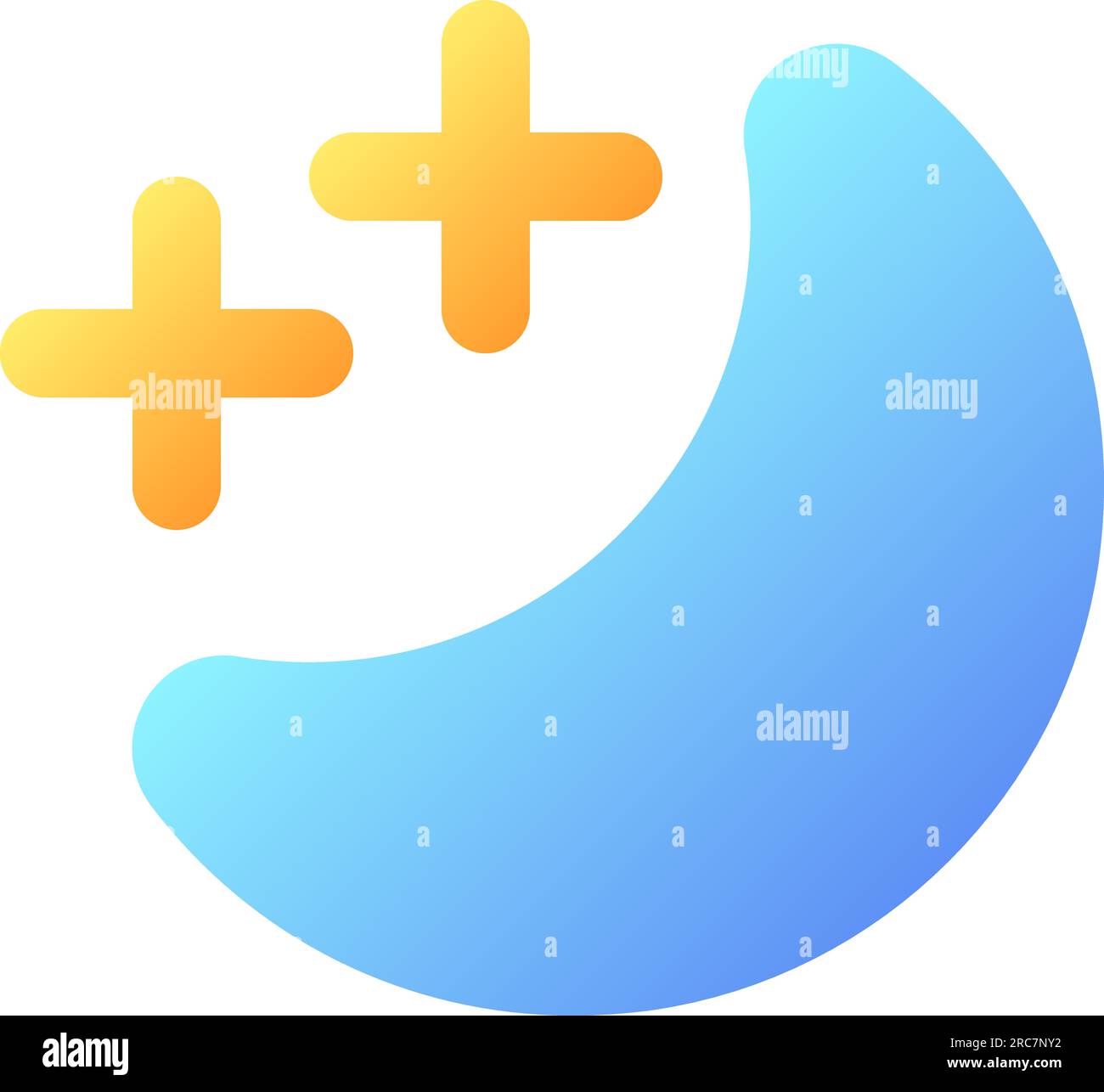 Sleep mode pixel perfect flat gradient color ui icon Stock Vector