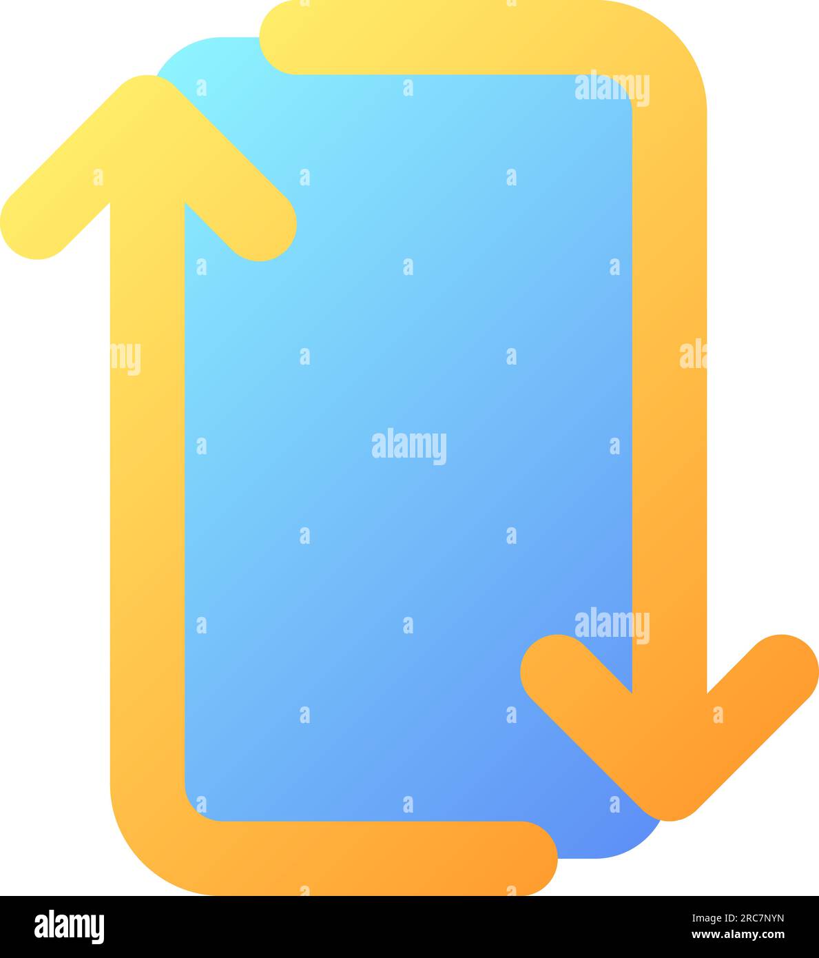 Repeat pixel perfect flat gradient color ui icon Stock Vector