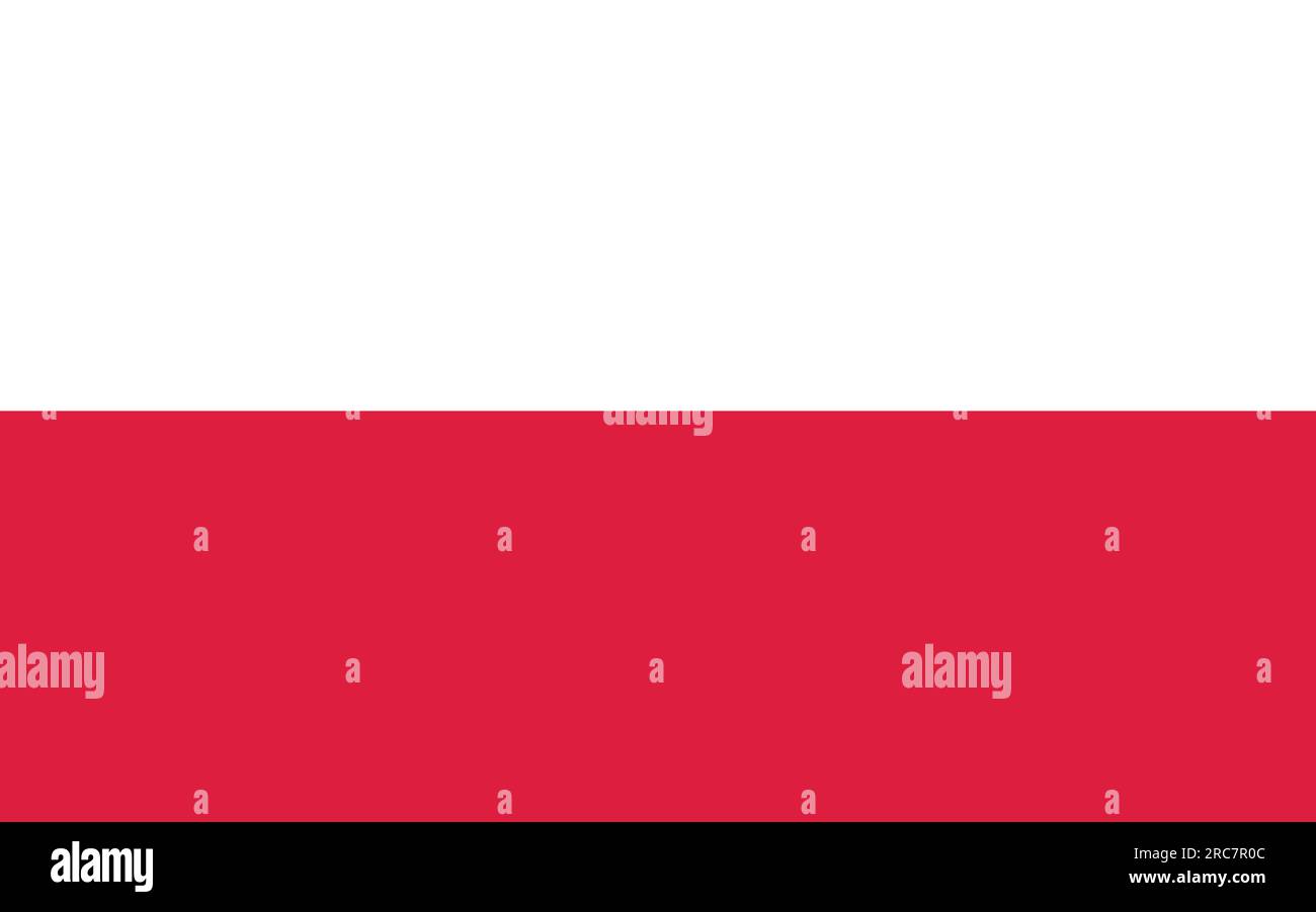 Flag of Poland - Vector illustration. Stock Vector