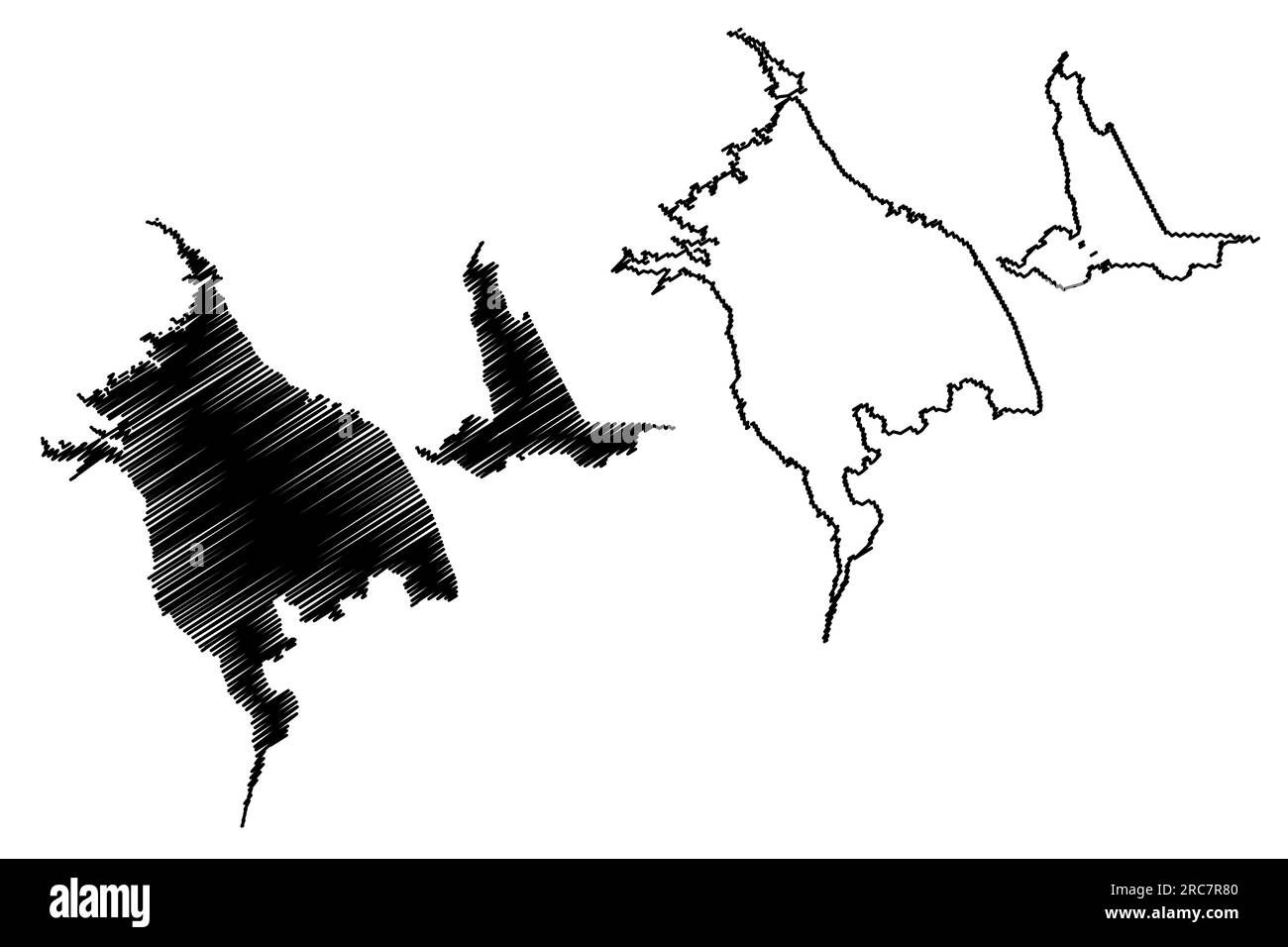 Map of oneill Black and White Stock Photos & Images - Alamy