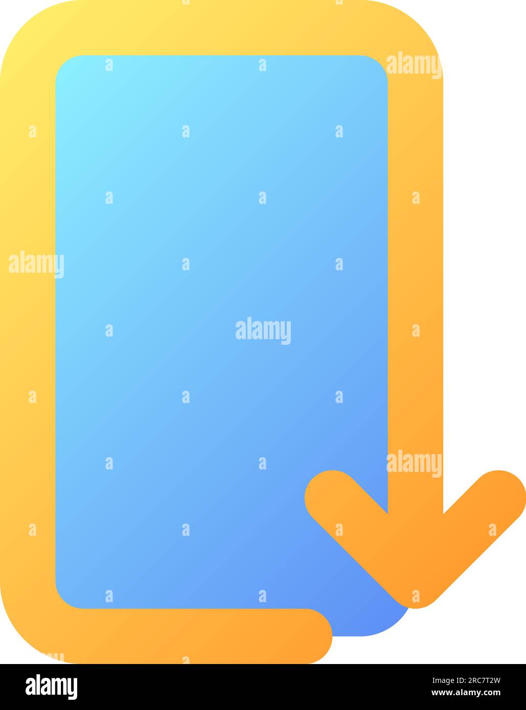 Reply pixel perfect flat gradient color ui icon Stock Vector
