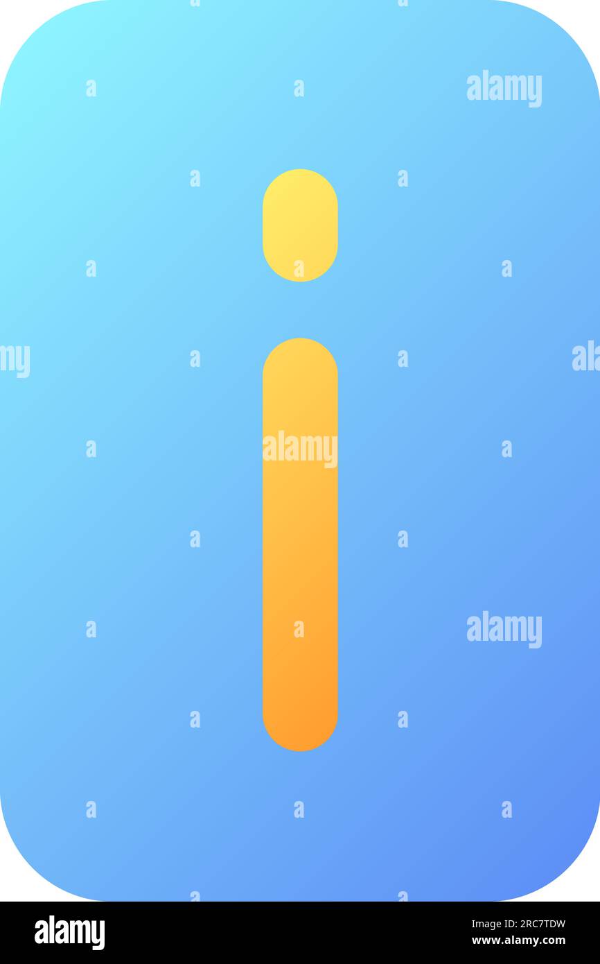 Information pixel perfect flat gradient color ui icon Stock Vector