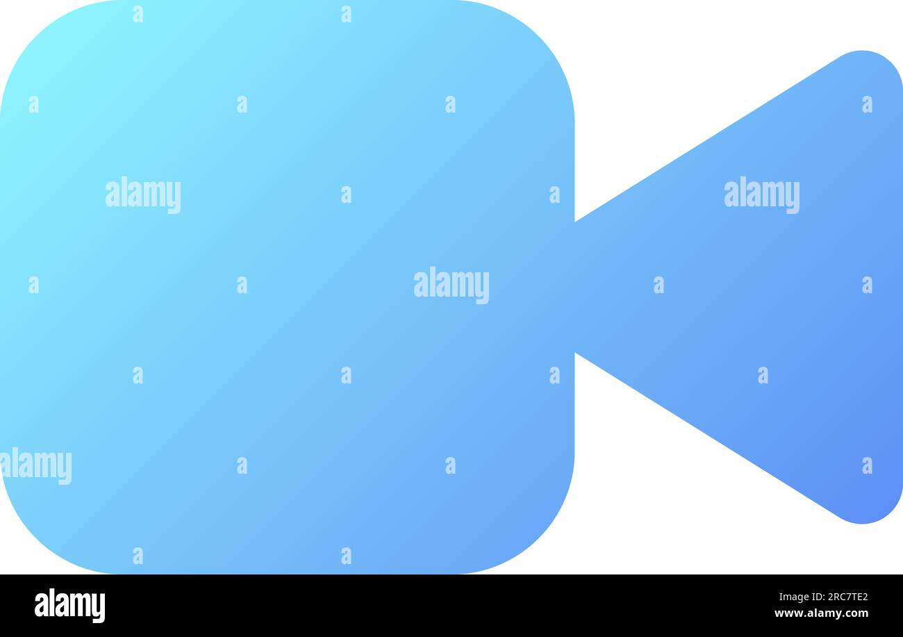 Video call pixel perfect flat gradient color ui icon Stock Vector