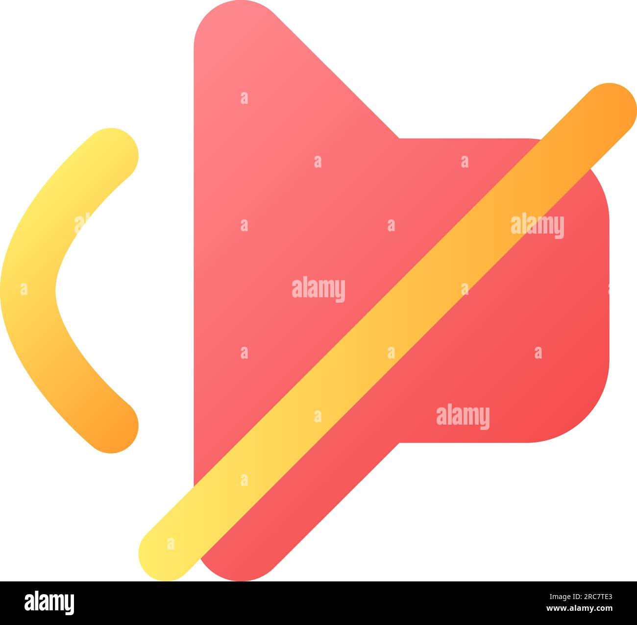Mute sound pixel perfect flat gradient color ui icon Stock Vector