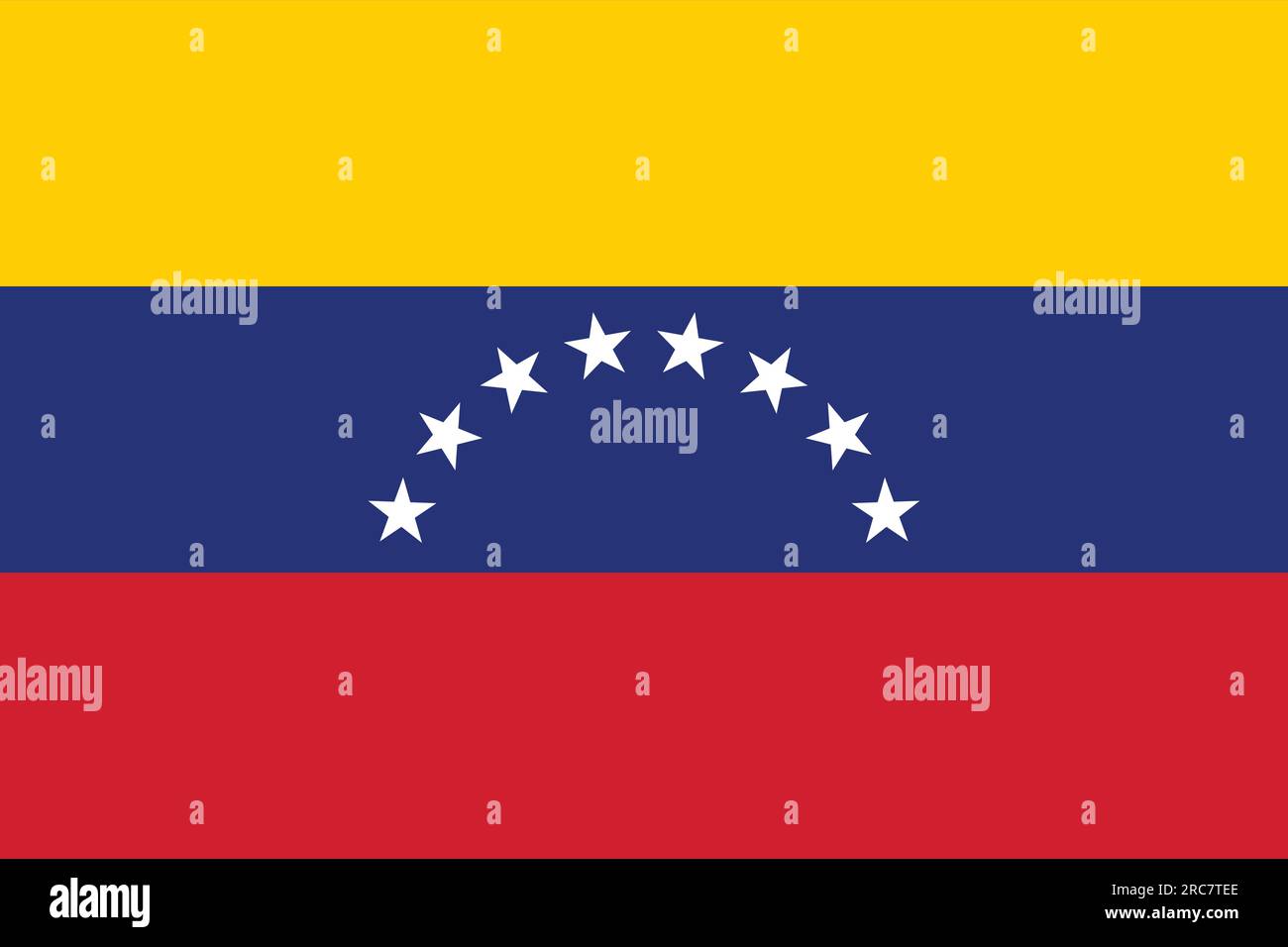 Flag of Venezuela - Vector illustration. Stock Vector