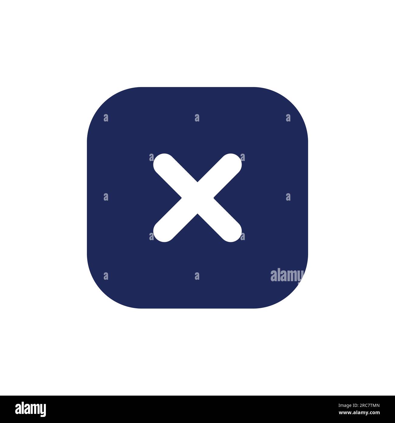 Close button black glyph ui icon Stock Vector