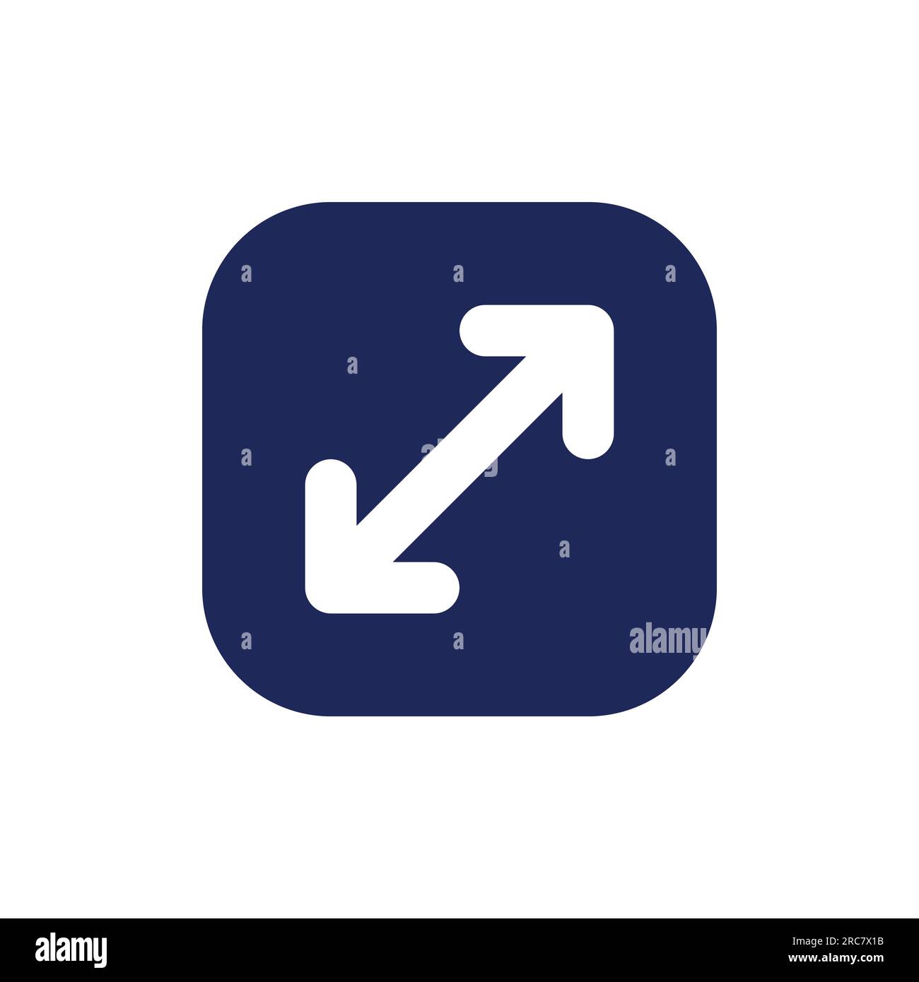 Screen enlargement black glyph ui icon Stock Vector