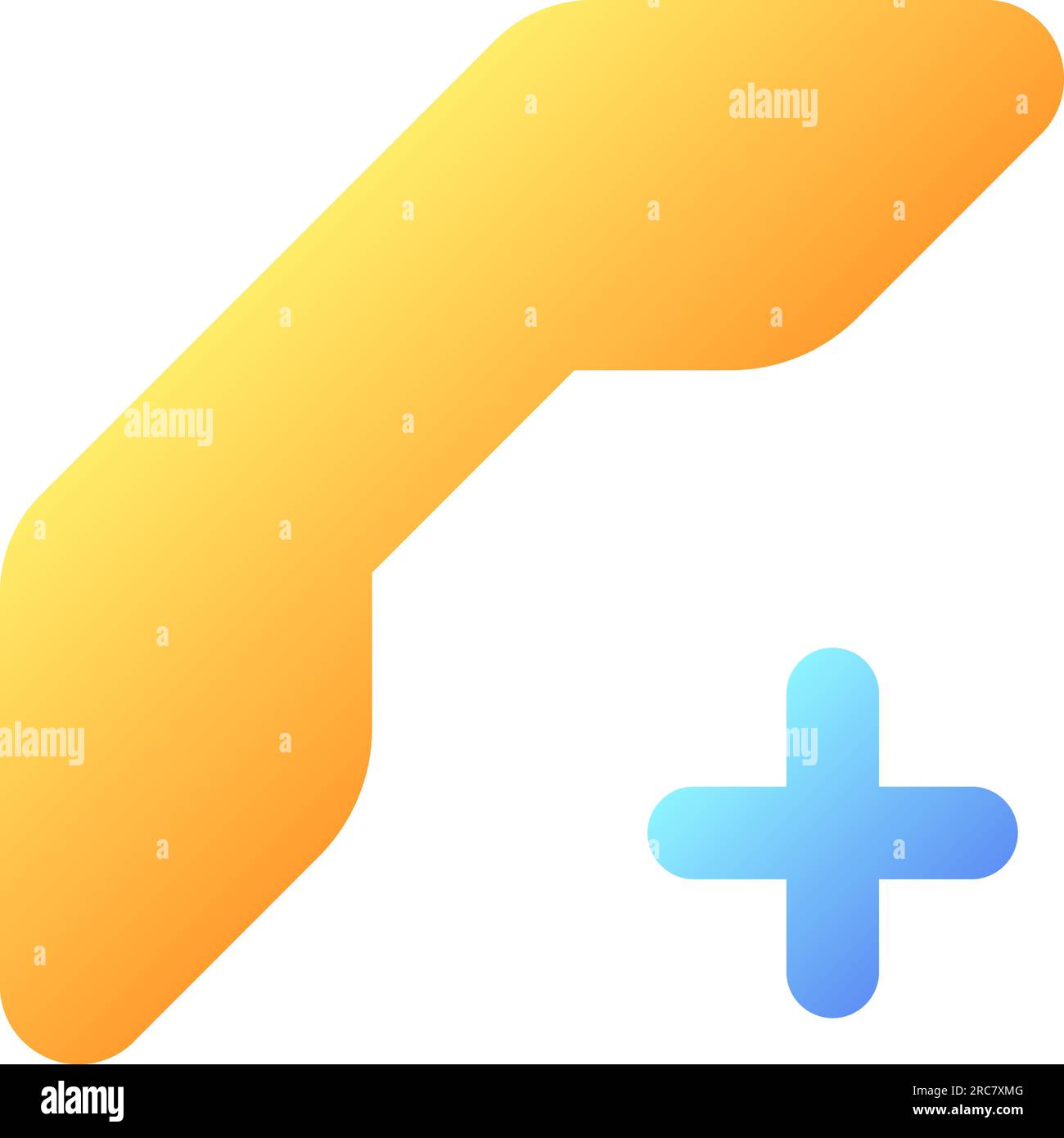 Add new contact pixel perfect flat gradient color ui icon Stock Vector
