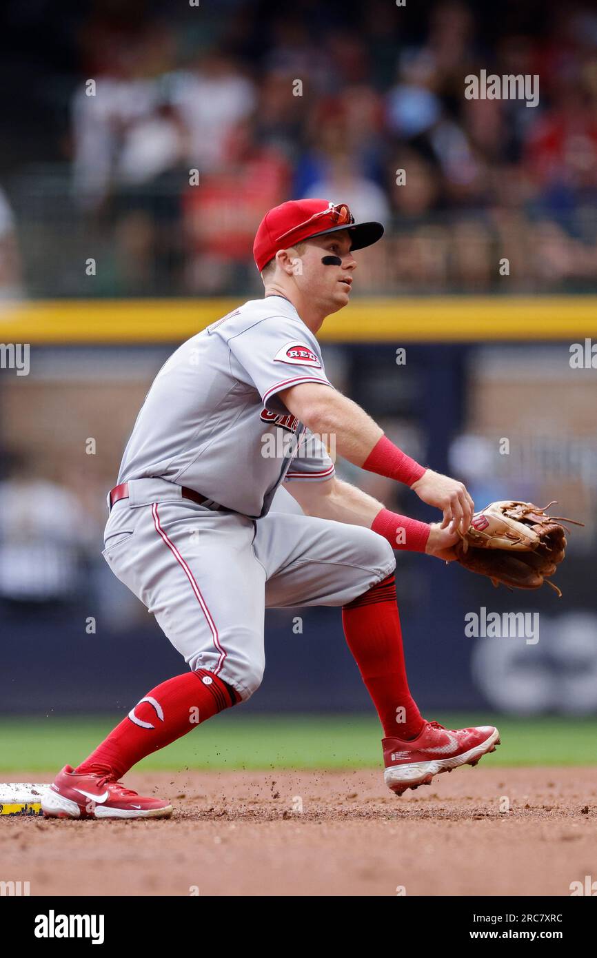 MILWAUKEE, WI JULY 08 Cincinnati Reds second baseman Matt McLain (9