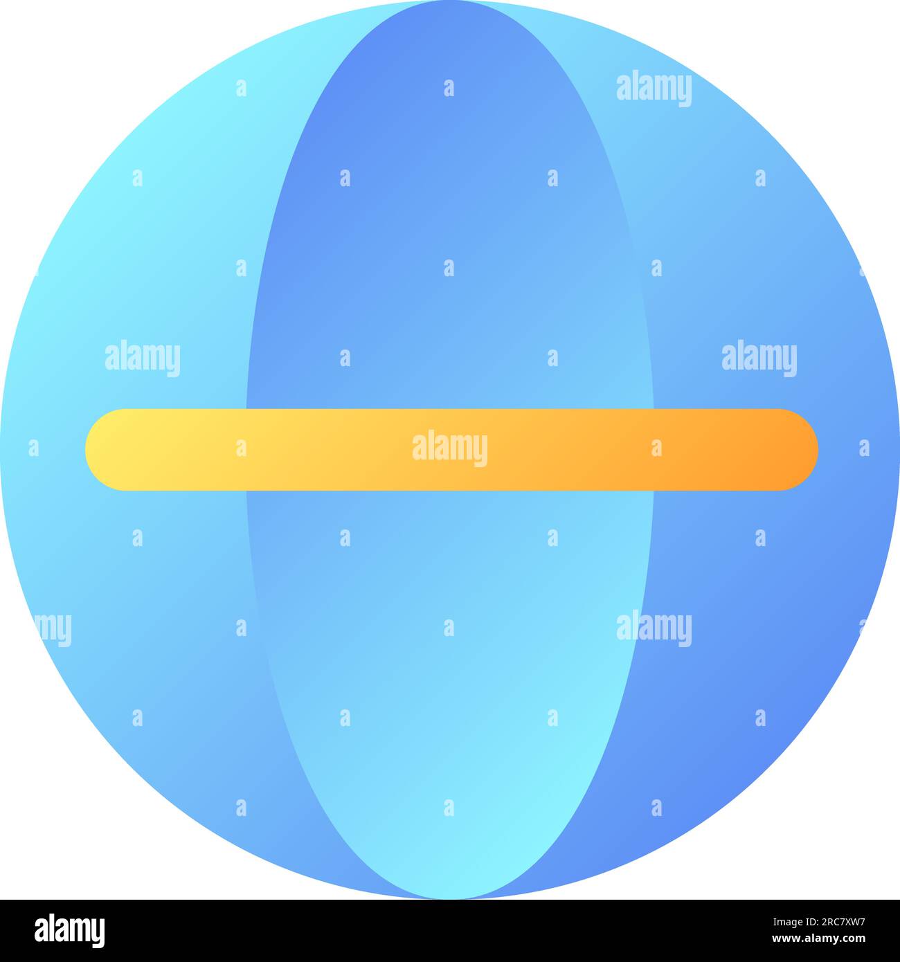 Globe pixel perfect flat gradient color ui icon Stock Vector