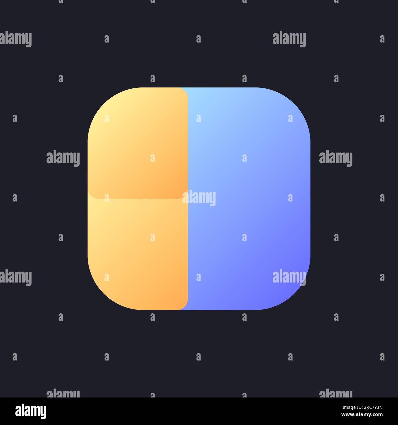 Collage flat gradient fill ui icon for dark theme Stock Vector