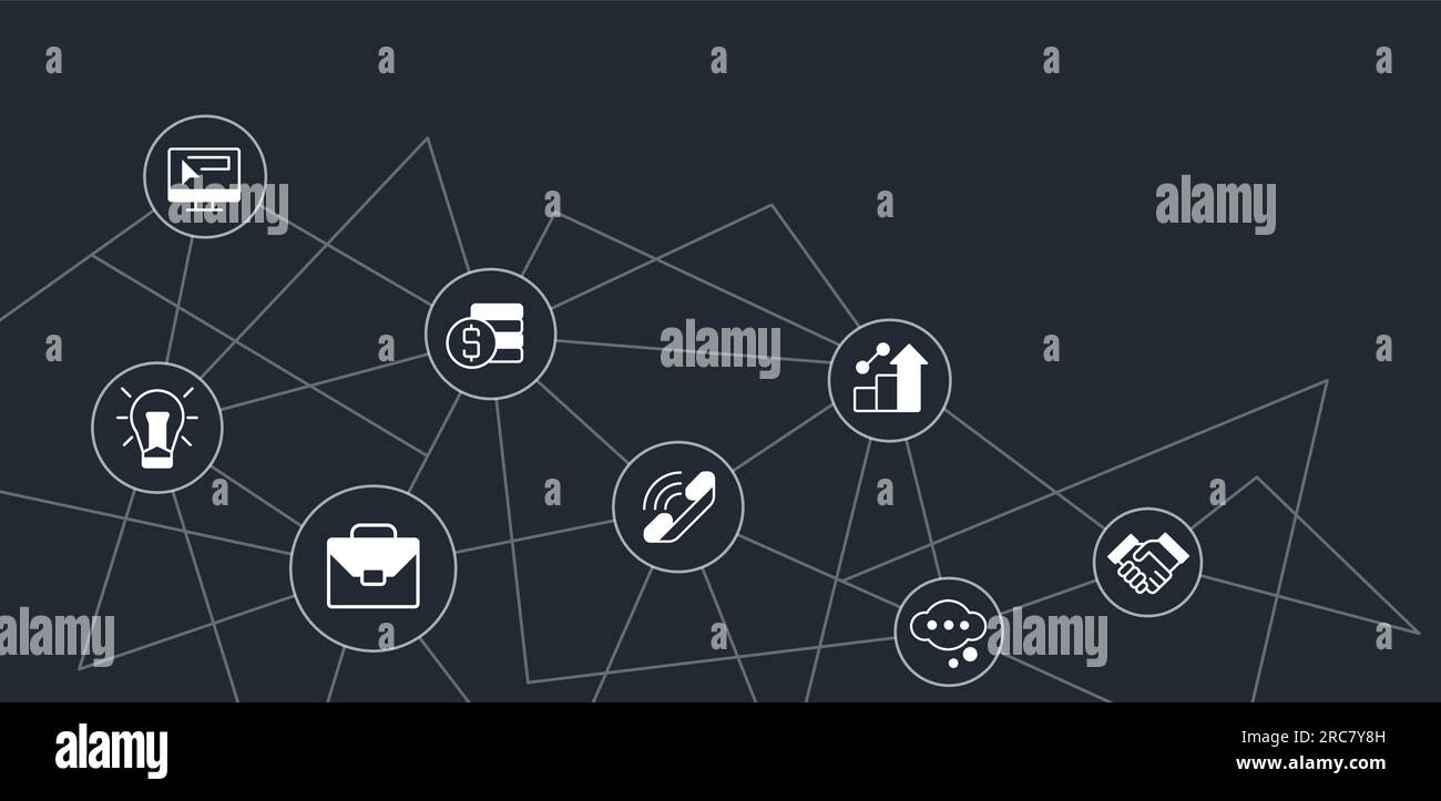 Commercial success concept design template with white glyph icons Stock ...