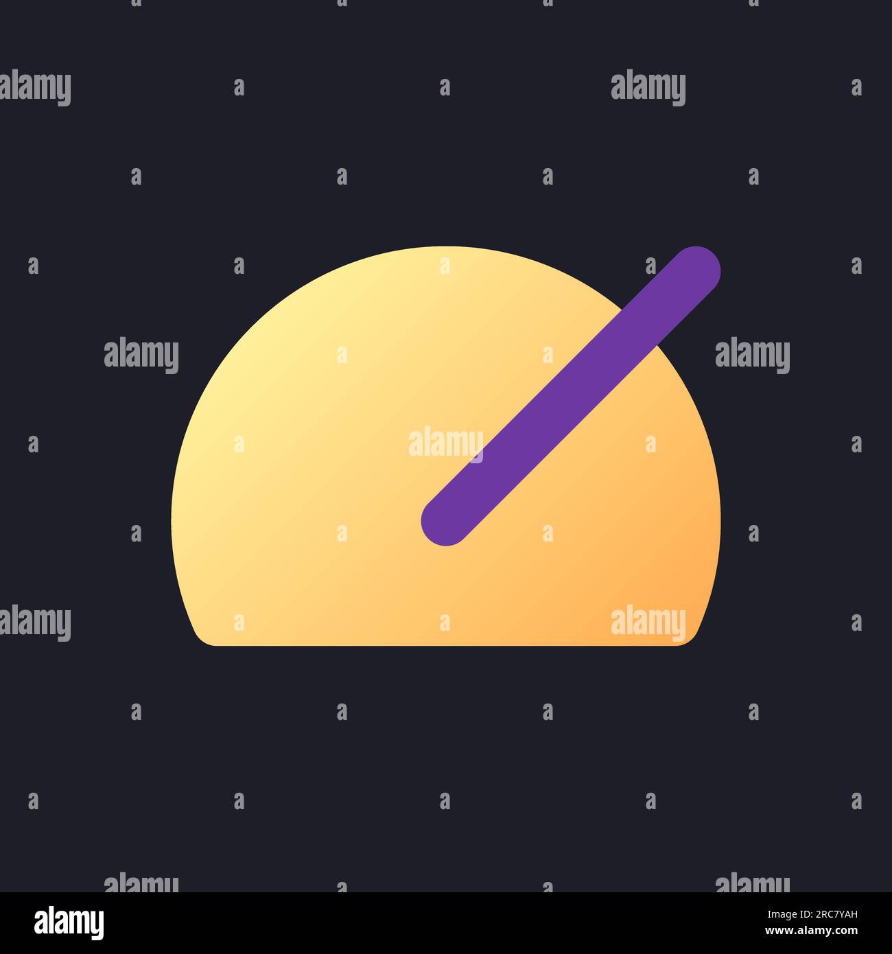 Speed up flat gradient fill ui icon for dark theme Stock Vector