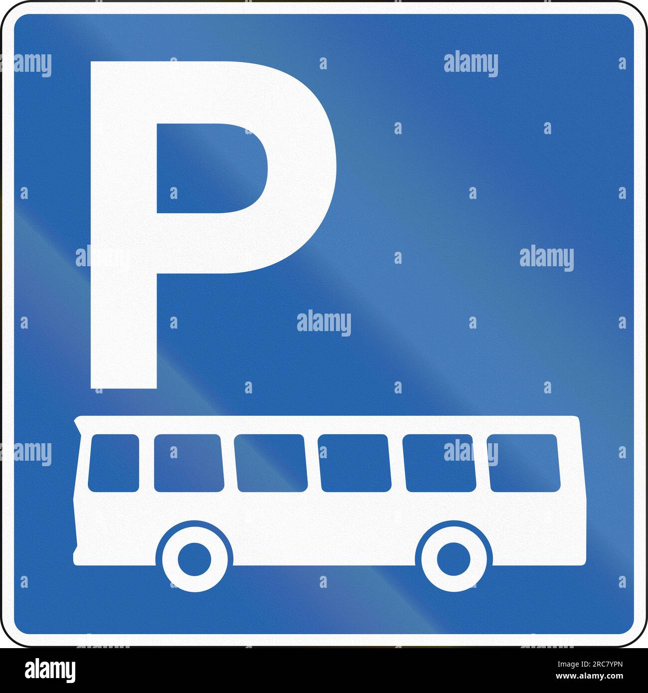 Road sign in Iceland Parking for buses Stock Photo Alamy