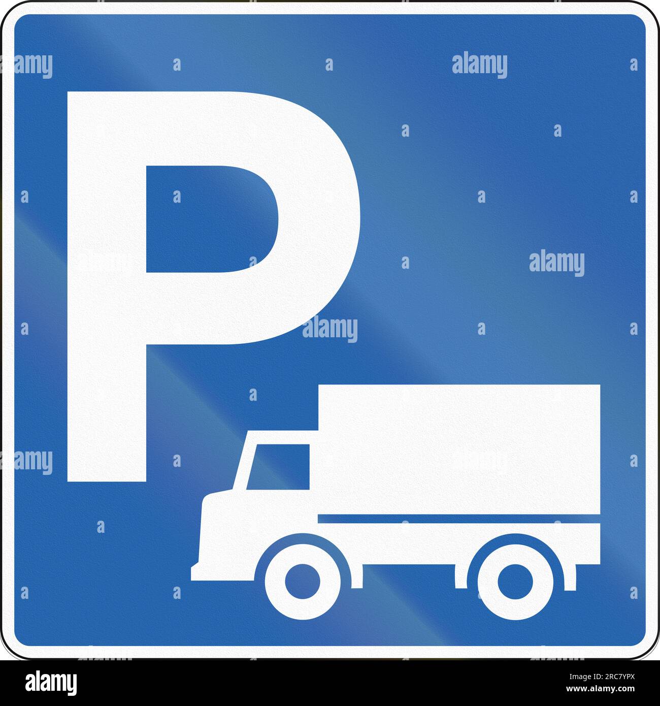 Road sign in Iceland Parking for lorries Stock Photo Alamy
