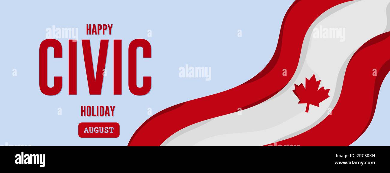 Happy Civic Holiday. Civic Canada Holiday concept. Horizontal Template