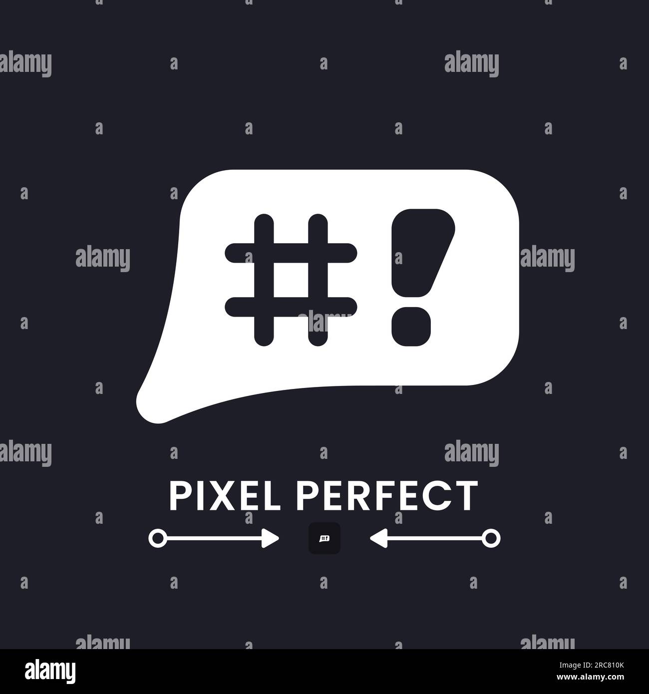 Speech bubble with symbols white solid desktop icon Stock Vector Image ...