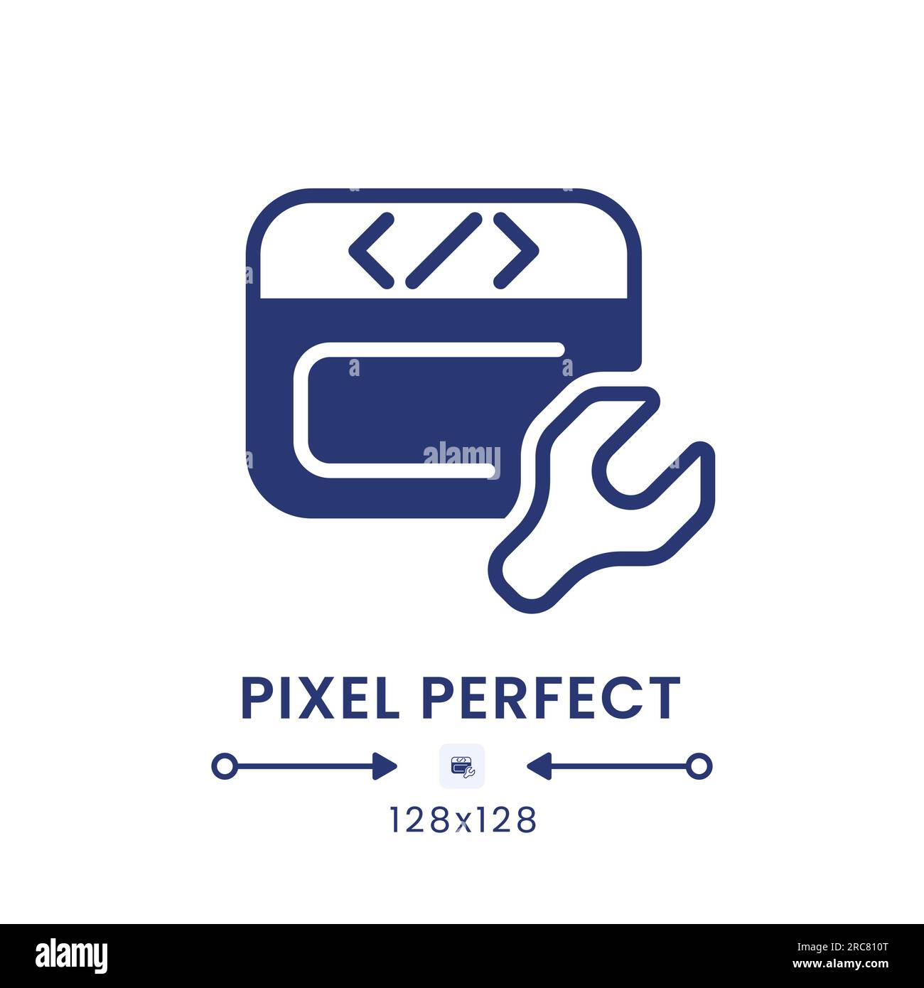 Website builder black solid desktop icon Stock Vector