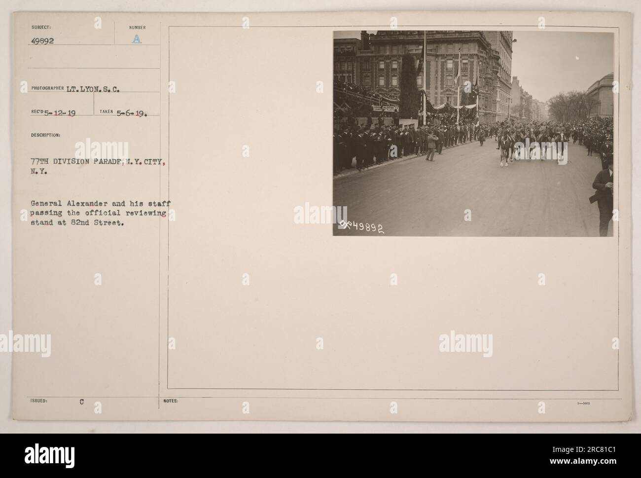 General alexander and staff at parade hi-res stock photography and ...